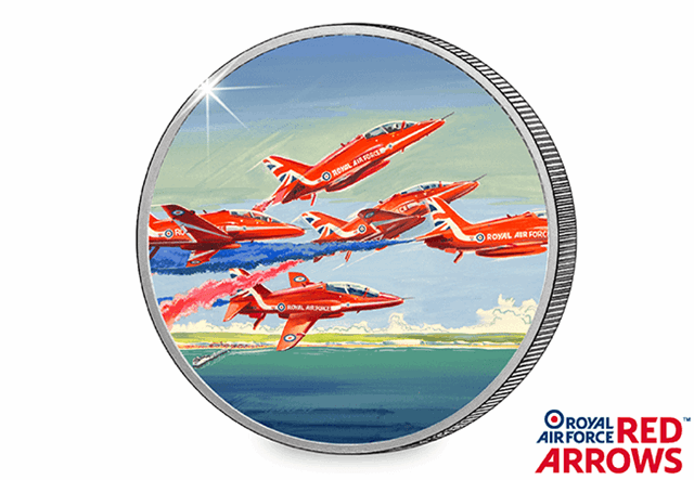 Official Red Arrows Artist's Medal Reverse
